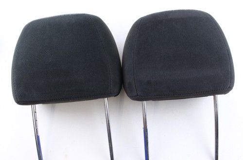 2002-2005 Dodge Ram 1500 2500 Front Seat Headrests Black Pattern Cloth Set CLEAN - Picture 2 of 6