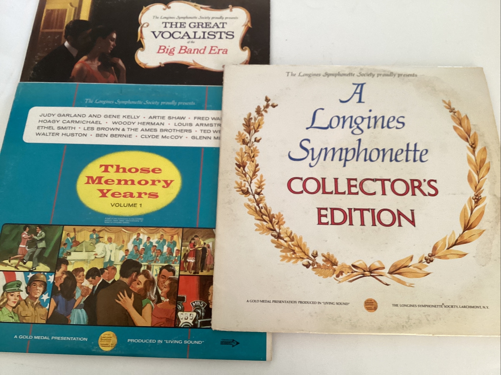 The Longines Symphonette Lot Of 3 LPs:  Collectors, Those Memory Yrs, Big Band
