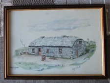 Art Print by Hugh O'Neill - SLATE COTTAGE (CO CLARE) Name bottom right