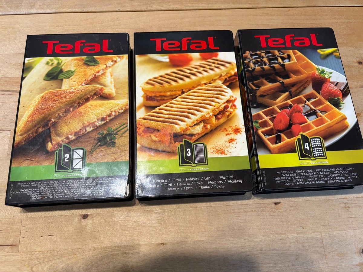 Tefal Snack Collection ToastiePaniniWaffle Plates USED UK