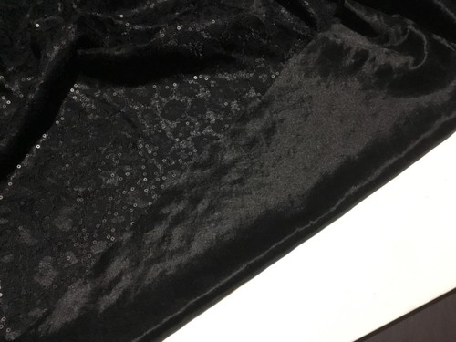 NUOVO tessuto paillettes pizzo raso leopardato nero legato italiano alta classe - Foto 2 di 7