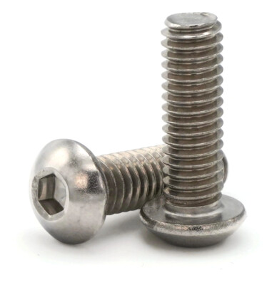 3/8''-16 | 18-8 Stainless Steel Button Head Socket Cap Screws - All Length & Qtys