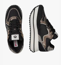 W6YZ DEVA W. - Technical fabric and suede sneakers - Size 37 Black | NWB