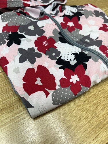 Avia Lightweight Girls Jacket L 10-12 Youth Floral Full Zip Hooded Rain Wind - Picture 9 of 19