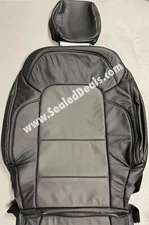 KATZKIN BLACK & GRAPHITE LEATHER SEAT COVERS FOR FORD BRONCO 4 DOOR FULL SIZE