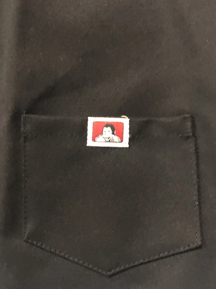 Chaleco de Trabajo Ben Davis Negro De Colección Talla XXL 2XL Metal Botones a Presión Excelente Con. Foto 4 de 4