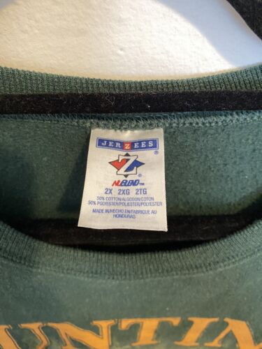 Jerzees Vintage Hunting Sweatshirt Green 2XL - Picture 3 of 4
