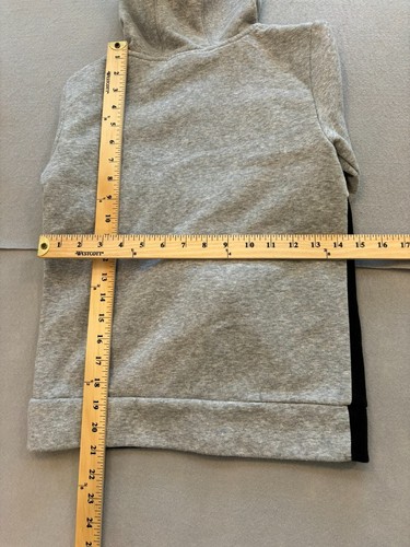 Adidas Sweatshirt Kids Boy's Small 8 Gray Full Zip Chest Logo Casual Hoodie - Picture 6 of 6