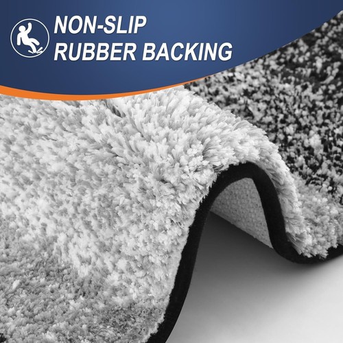 Bathroom Rug Microfiber 24x16 Soft Absorbent Quick Dry Non-Slip Washable Mat - Picture 7 of 9