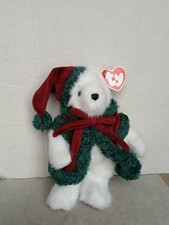 Ty  Attic Treasures Klause The Bear Jointed Christmas Plush Soft Toy Tag 8" 2000