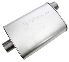 Dynomax Hush Thrush Muffler For 17633 2.5 In Offset Inlet Outlet Steel