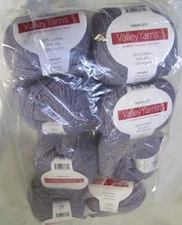 Valley Yarns Hawley 8-Balls  50% Cotton 30% Silk Nylon Color #11 AMETHYST DUST