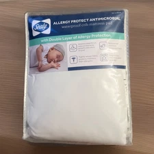 SEALY Antimicrobial Waterproof Fitted Crib Mattress pad 52x28 ~ NEW!