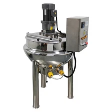 100L/26.5Gal Commercial Jacketed Kettle Cooking Pot Sandwich Pot 220V 3 Phase