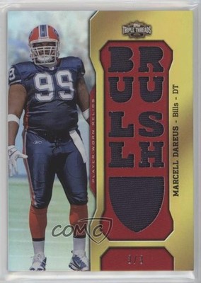 2011 Topps Triple Threads Relics Ruby 3/3 Marcell Dareus #TTR-45 Rookie RC v7j