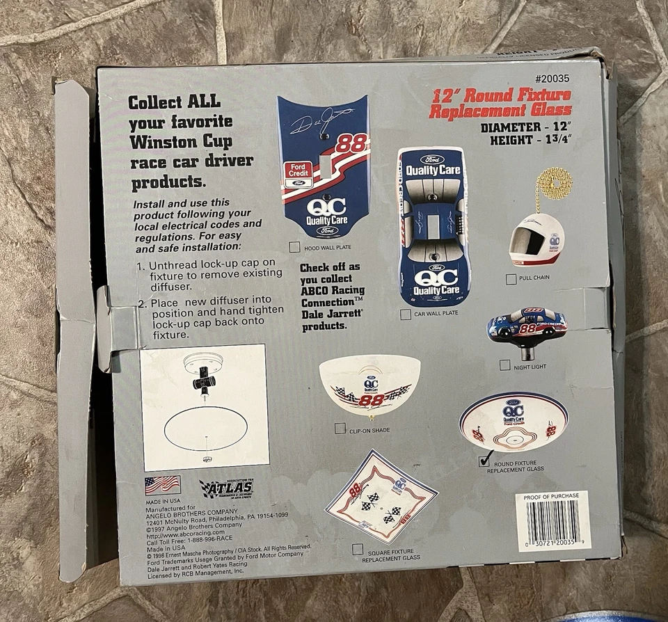 Pantalla de lente de lámpara Ford Racing NASCAR Dale Jarrett Motorsport Foto 4 de 4