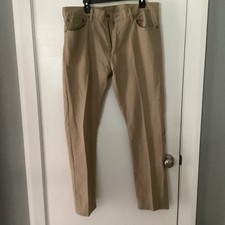 Levi's 513 Jeans Men's 36x30 Straight Leg Pants 5 Pocket beige tan denim Pre Ow