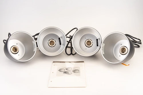 Set of 4 Polaroid 44-22 MP4 Copy Stand Constant Continuous Lights 110V 150W NOS