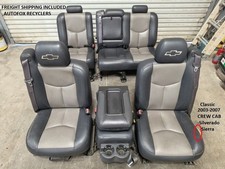 03-07 Silverado Sierra Used 402040 Front Rear Crew Cab Custom Leather Seats 03-07 Silverado Sierra Used 402040 Front Rear Crew Cab Custom Leather Seats