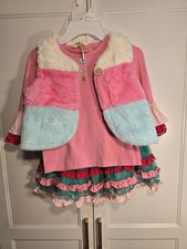 Matilda Jane Sz 6 Wonderment Top/Vest/Skirt/Hairbow Complete Outfit