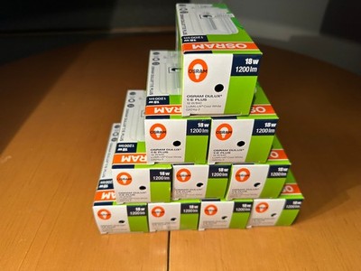10x  OSRAM DULUX T/E Plus 18W/840 GX24q-2 Energiesparlampen CoolWhite 1200lm