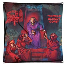 DEATH - Scream Bloody Gore Album Art 3' x 3' Cloth Flag NEW Death Metal OFFICIAL