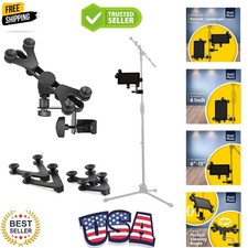 HM-MTH Microphone Music Stand Tablet Smartphone Holder Mount - Fits Devices f...