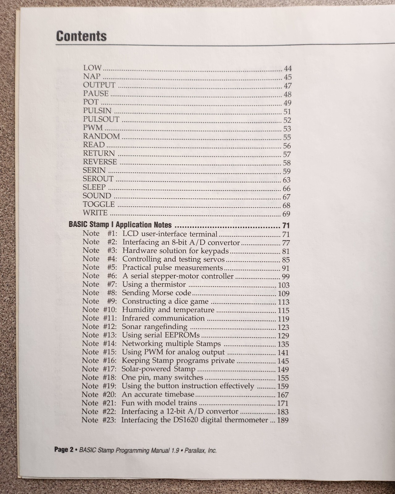 GREAT CHRISTMAS GIFT  - Parallax BASIC Stamp 2 Starter Kit 27203 (NIB)