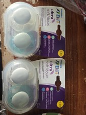 Philips AVENT Ultra Soft Orthodontic Pacifiers 0-6m w/ 2Case, 4 PACK, Blue, Whi