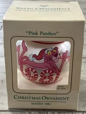 Ambassador 1981 Pink Panther Vintage Satin Ornament Collectible
