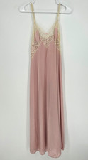 Vintage Vassarette Pink Lace Full Slip Nightgown Slip Dress Romance Coquette USA