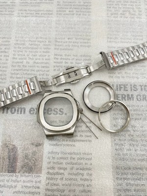 Modified 39.5mm For Seiko Nh35 Nh36 38 Movement Watch Case And Strap Watchband