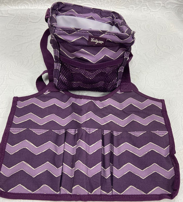 Thirty-one Purple Chevron Utility Organizer Set Pair Combo