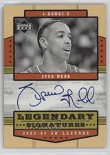 2003-04 Upper Deck UD Legends Legendary Signatures Spud Webb #LS-SW Auto 1ok7
