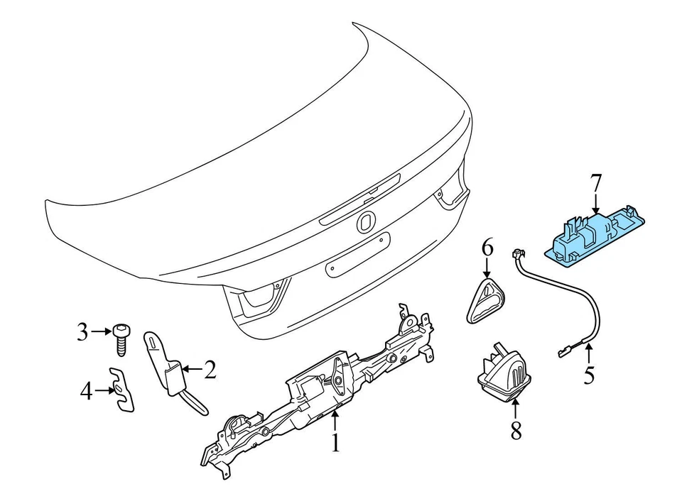 BMW 428I XDRIVE GRAN CUPÉ 2015-2016 - manija/interruptor de tapa del maletero 7368753 Foto 3 de 4