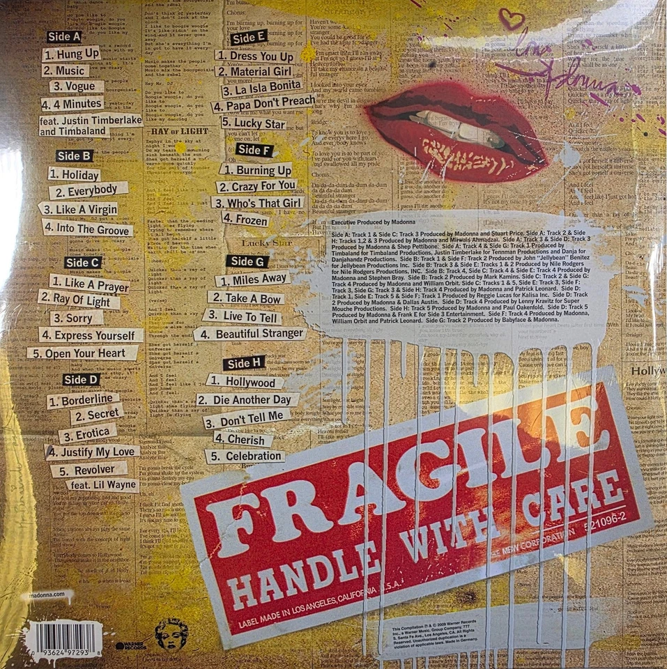 Madonna Celebration Ultimate Hits Collection 2009 4 LP ALBUM Vinyl Record Swet - Image 3 of 4