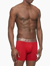 Calvin klein Men's Icon Microfiber Boxer Brief in Red Size Small