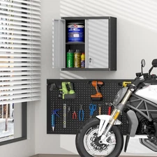 Metal Wall Cabinet, Garage Wall Cabinets With Doors, Locking Storage Cabinet
