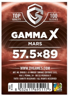 Gamma X - Mars Schutztaschen 57,5 x 89 mm 100 Stück - Dv Spiele