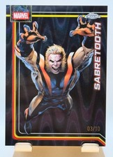 2026 Topps Chrome Marvel Comics Sabretooth #144 Black RayWave Refractor /10