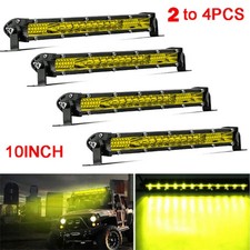 10 Inch Amber Led Light Bar Single Row Fog Spot Flood Beam For Truck Utv Atv Suv 10 Inch Amber Led Light Bar Single Row Fog Spot Flood Beam For Truck Utv Atv Suv