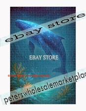 1000 piece jigsaw puzzle Whale for Coastal Nautical and Ocean Themes deep sea