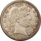 1911 BARBER QUARTER - UNCIRCULATED W/ NICE LOOK, BUT LIGHT OBVERSE CLEANING!