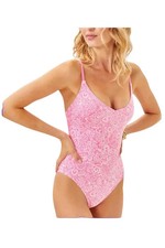 Lilly Pulitzer Women's Klynn One Piece Rousseau Pink Tidepol Treasures