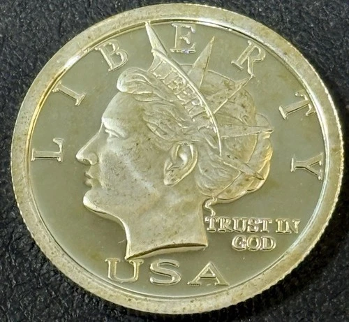 2006 1/4 Oz .999 Fine Silver Norfed Liberty Round Golden Toning on the Face!