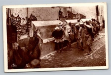 Vintage 1943 Morocco Water Carriers Real Photo Postcard WWII Era RPPC