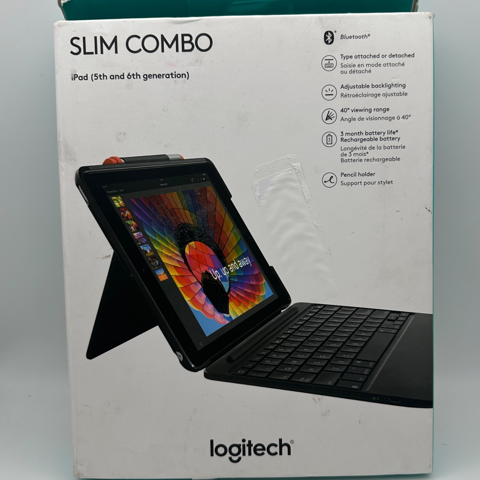 iPad 5th & 6th Generation Slim Combo Keyboard Folio Case By 