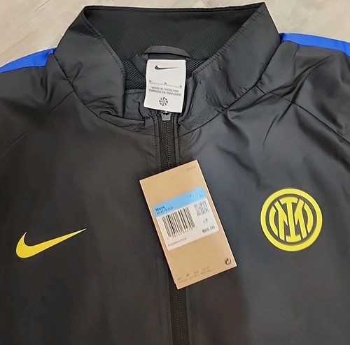 Nike Inter Milan Jacket Men M Repel Academy AWF Black/Lyon Blue/Vibrant Yellow - Picture 3 of 8