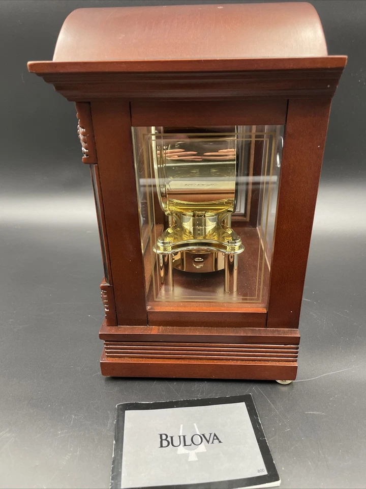 BULOVA - BARDWEL - CONTEMPORARY MANTEL CLOCK WOOD CASE/HIGH GLOSS FINISH B1987 - Image 3 of 4