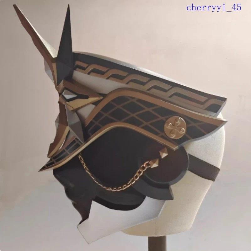 Genshin Impact Fatui Harbinger Capitano Helmet Mask Cosplay Halloween One Size - Image 4 of 4